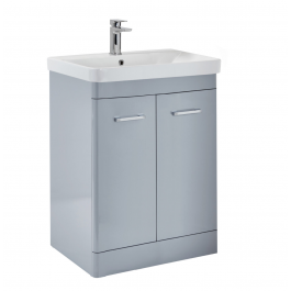 Scudo | Rossini Floor Standing 800mm Wide Vanity Unit - Pebble Grey ...