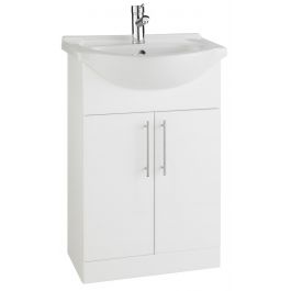 Kartell Impakt 550mm 2 Door Floor Standing Vanity Unit With Deluxe Basin