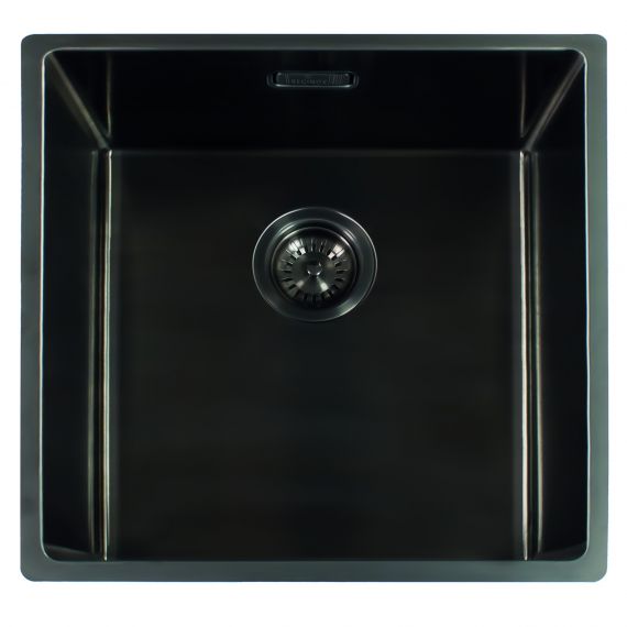 Reginox Miami Single Bowl Integrated/Undermount Kitchen Sink Gun Metal 540 x 440mm