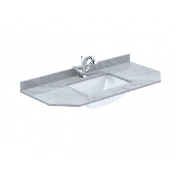 Bayswater Victrion Angled Marble Top 1 Tap Hole Grey BCT101G