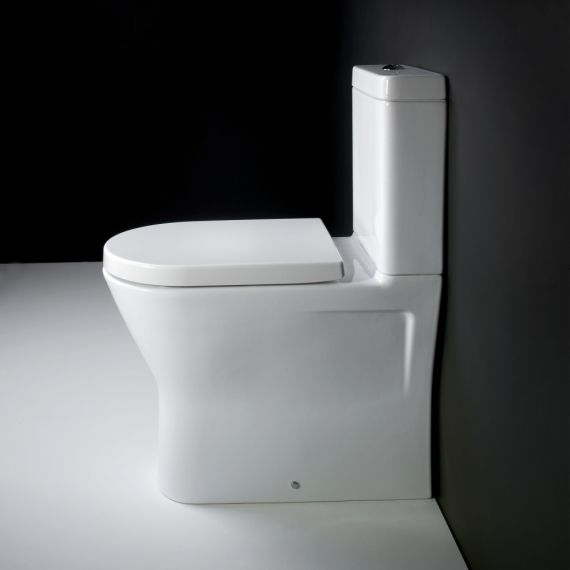 RAK Resort Maxi Close Coupled Comfort Height Fully Back to Wall Toilet and Soft Close Seat 